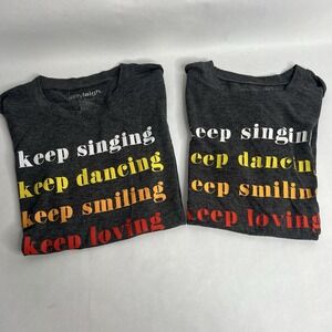 Jerry Leigh T-shirts Lot Sister Mother Daughter M XXS Keep Singing Dance Smiling